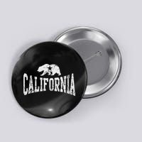 Retro California State Flag Bear Vintage Distressed Graphic Button