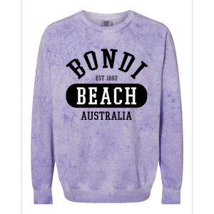 Retro College Style Bondi Beach Australia Graphic Design Gift Colorblast Crewneck Sweatshirt