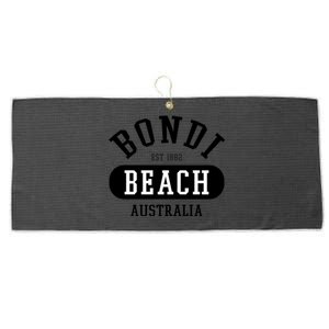 Retro College Style Bondi Beach Australia Graphic Design Gift Large Microfiber Waffle Golf Towel