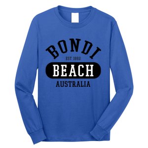 Retro College Style Bondi Beach Australia Graphic Design Gift Long Sleeve Shirt