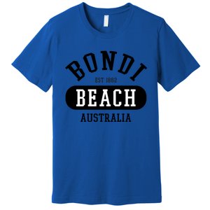 Retro College Style Bondi Beach Australia Graphic Design Gift Premium T-Shirt