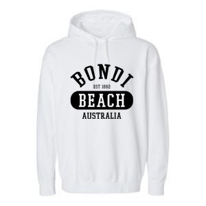 Retro College Style Bondi Beach Australia Graphic Design Gift Garment-Dyed Fleece Hoodie