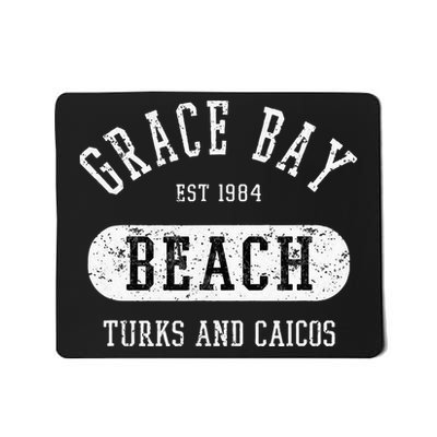 Retro College Style Grace Bay Turks & Caicos Distressed Mousepad
