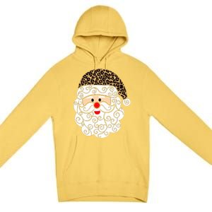 Retro Christmas Santa Claus Face Old Fashioned Gift Premium Pullover Hoodie