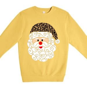 Retro Christmas Santa Claus Face Old Fashioned Gift Premium Crewneck Sweatshirt