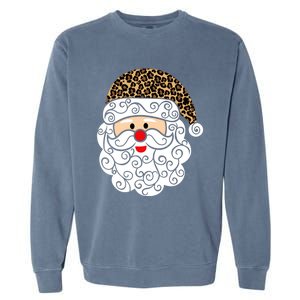 Retro Christmas Santa Claus Face Old Fashioned Gift Garment-Dyed Sweatshirt