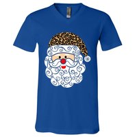 Retro Christmas Santa Claus Face Old Fashioned Gift V-Neck T-Shirt