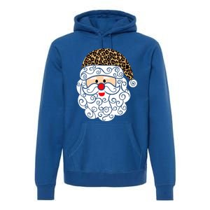 Retro Christmas Santa Claus Face Old Fashioned Gift Premium Hoodie