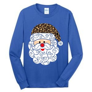 Retro Christmas Santa Claus Face Old Fashioned Gift Tall Long Sleeve T-Shirt