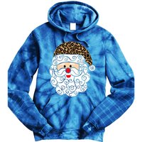 Retro Christmas Santa Claus Face Old Fashioned Gift Tie Dye Hoodie