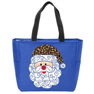 Retro Christmas Santa Claus Face Old Fashioned Gift Zip Tote Bag