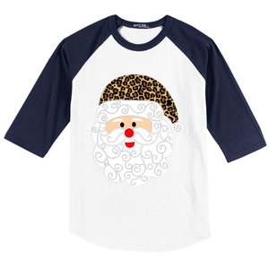 Retro Christmas Santa Claus Face Old Fashioned Gift Baseball Sleeve Shirt