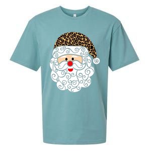 Retro Christmas Santa Claus Face Old Fashioned Gift Sueded Cloud Jersey T-Shirt