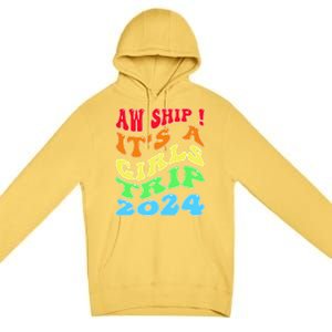 Retro Cruise Ship Vacation Gifts Premium Pullover Hoodie