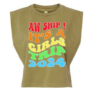 Retro Cruise Ship Vacation Gifts Garment-Dyed Women's Muscle Tee