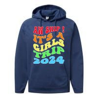 Retro Cruise Ship Vacation Gifts Performance Fleece Hoodie