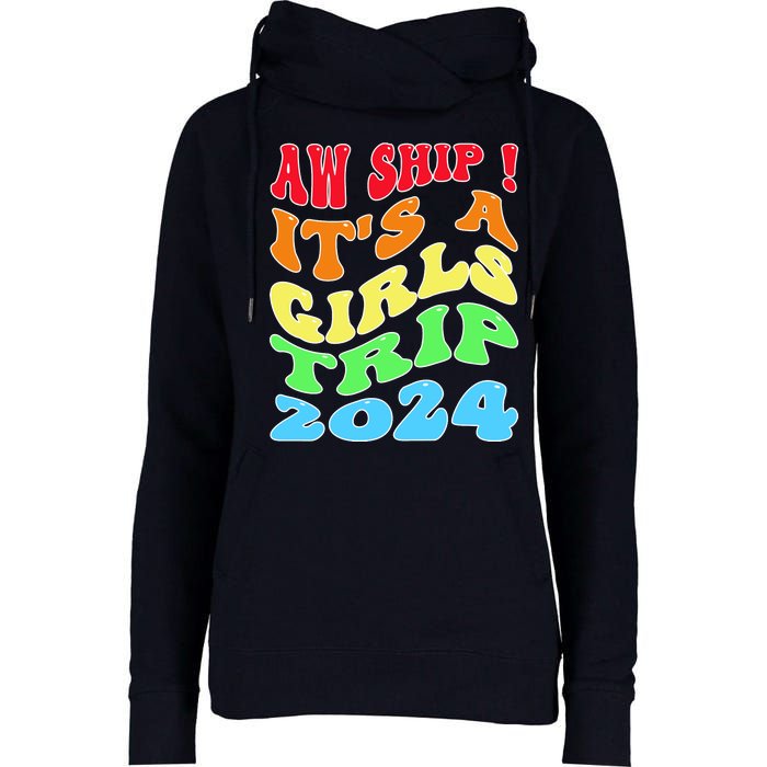 Retro Cruise Ship Vacation Gifts Womens Funnel Neck Pullover Hood