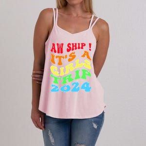 Retro Cruise Ship Vacation Gifts Women's Strappy Tank