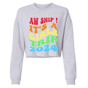 Retro Cruise Ship Vacation Gifts Cropped Pullover Crew