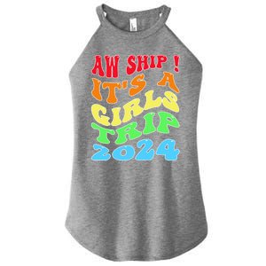 Retro Cruise Ship Vacation Gifts Women's Perfect Tri Rocker Tank