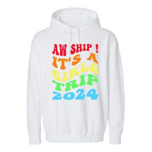 Retro Cruise Ship Vacation Gifts Garment-Dyed Fleece Hoodie