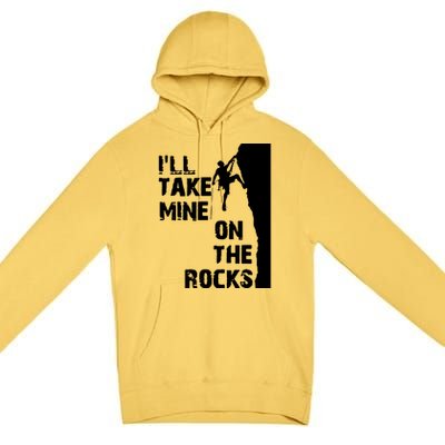 Rock Climbing Simple Classic Premium Pullover Hoodie