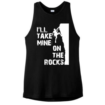 Rock Climbing Simple Classic Ladies PosiCharge Tri-Blend Wicking Tank