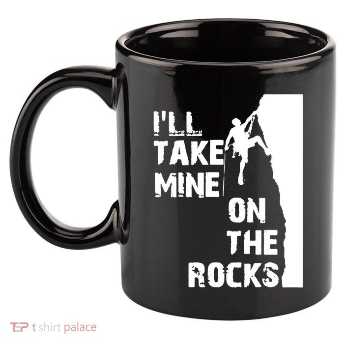 Rock Climbing Simple Classic 11oz C Handle Ceramic Mug