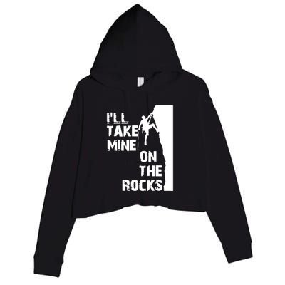 Rock Climbing Simple Classic Crop Fleece Hoodie