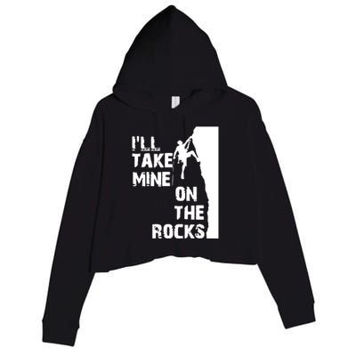 Rock Climbing Simple Classic Crop Fleece Hoodie