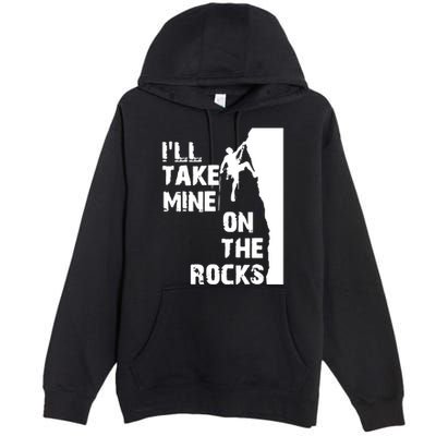 Rock Climbing Simple Classic Premium Pullover Hoodie