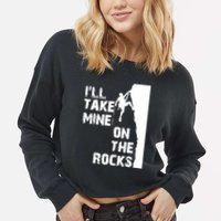 Rock Climbing Simple Classic Cropped Pullover Crew