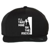 Rock Climbing Simple Classic Wool Snapback Cap