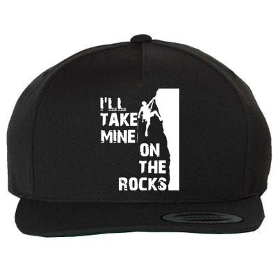 Rock Climbing Simple Classic Wool Snapback Cap