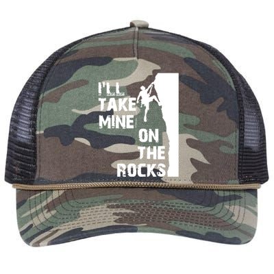 Rock Climbing Simple Classic Retro Rope Trucker Hat Cap