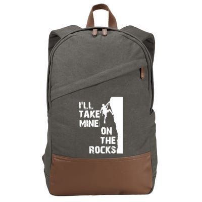 Rock Climbing Simple Classic Cotton Canvas Backpack