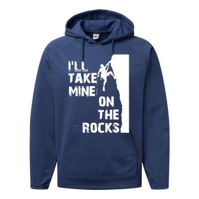 Rock Climbing Simple Classic Performance Fleece Hoodie