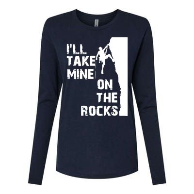 Rock Climbing Simple Classic Womens Cotton Relaxed Long Sleeve T-Shirt