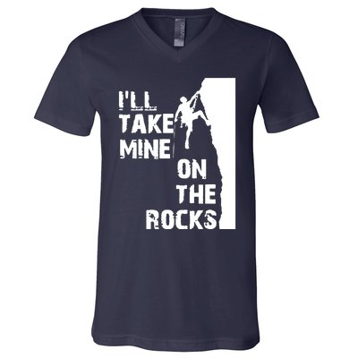 Rock Climbing Simple Classic V-Neck T-Shirt