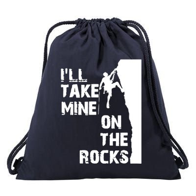 Rock Climbing Simple Classic Drawstring Bag