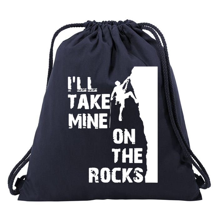 Rock Climbing Simple Classic Drawstring Bag