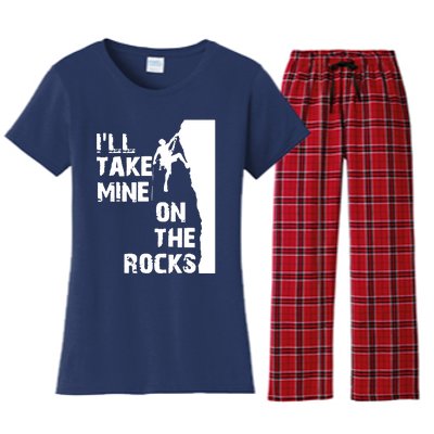 Rock Climbing Simple Classic Women's Flannel Pajama Set