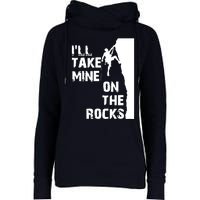 Rock Climbing Simple Classic Womens Funnel Neck Pullover Hood