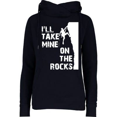 Rock Climbing Simple Classic Womens Funnel Neck Pullover Hood