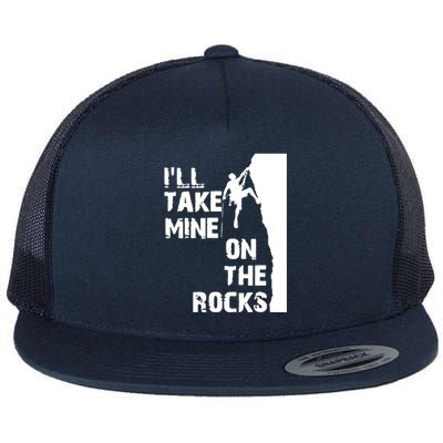 Rock Climbing Simple Classic Flat Bill Trucker Hat