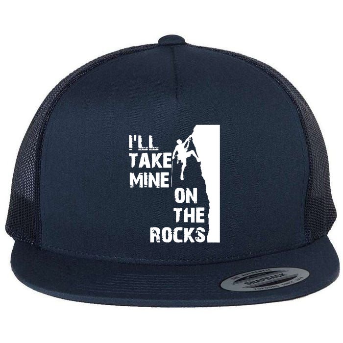 Rock Climbing Simple Classic Flat Bill Trucker Hat