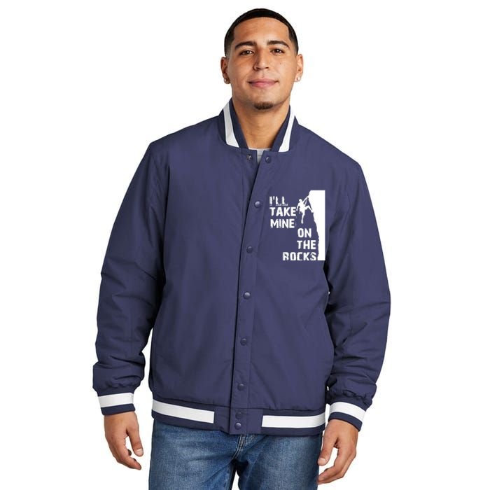 Rock Climbing Simple Classic Insulated Varsity Jacket