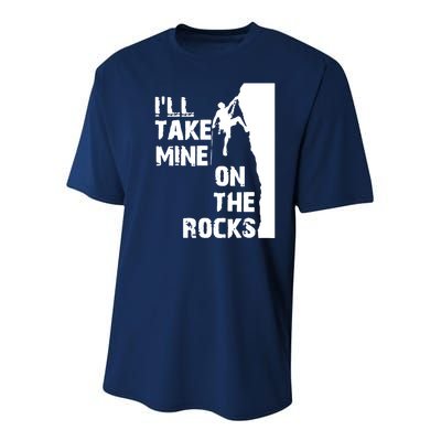 Rock Climbing Simple Classic Youth Performance Sprint T-Shirt