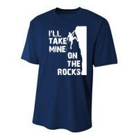 Rock Climbing Simple Classic Youth Performance Sprint T-Shirt