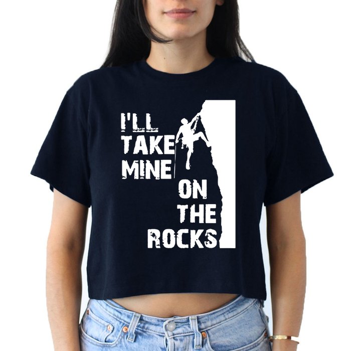 Rock Climbing Simple Classic Women's Crop Top Tee